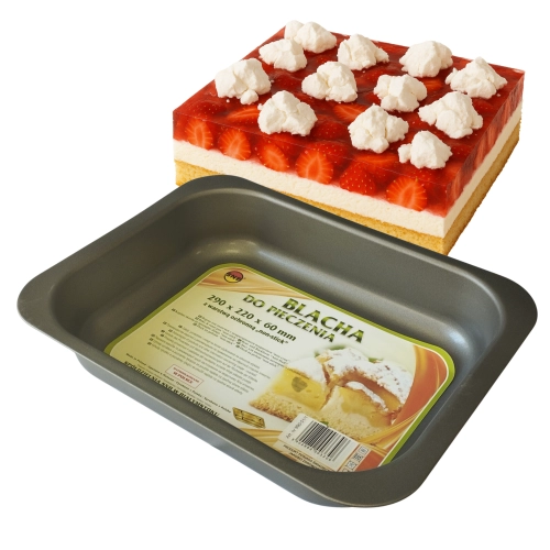 Blacha do pieczenia forma prostokątna do chleba ciasta biszkoptu 29x22cm