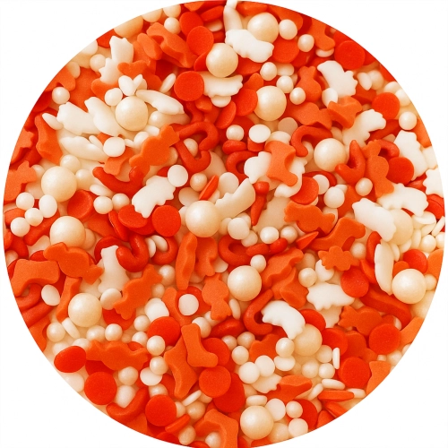 Posypka cukrowa na tort buty Mikołaja laski perełki mix święta Boże Narodzenie 40g