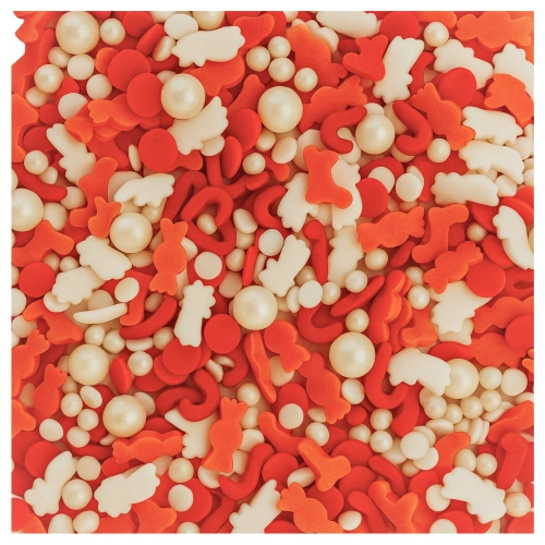 Posypka cukrowa na tort buty Mikołaja laski perełki mix święta Boże Narodzenie 40g