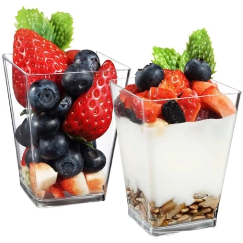 Pucharki plastikowe do deserów przekąsek monoporcji 120ml