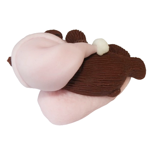 Figurka na tort miś dekoracje urodziny chrzest baby shower różowy brązowy