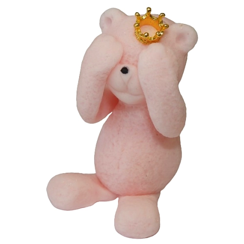 Figurka na tort miś dekoracje urodziny chrzest baby shower różowy złoty