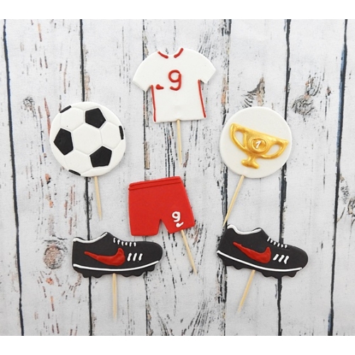 Dekoracje cukrowe zestaw piłkarski