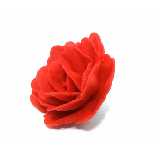 Róża chińska waflowa średnia czerwona 18 sztuk