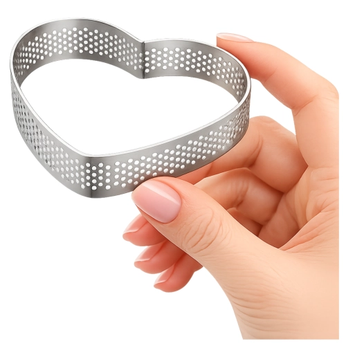 Foremka do tartaletek rant serce 10 cm forma perforowana do pieczenia tarty 2 cm