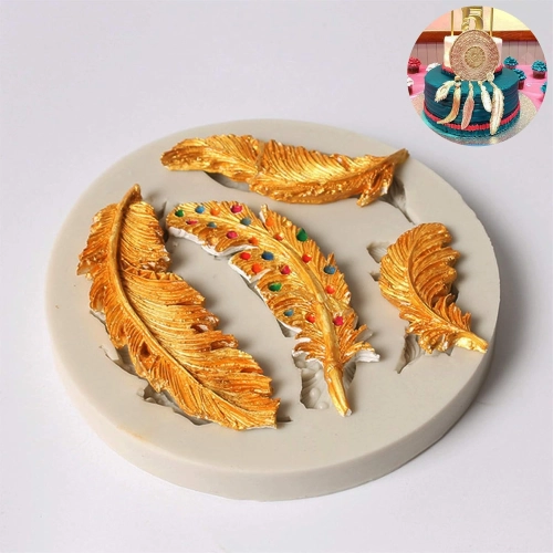 Forma silikonowa do masy cukrowej lukru piórka ozdoby na tort dekoracje