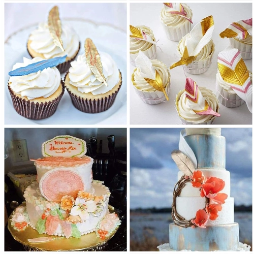 Forma silikonowa do masy cukrowej lukru piórka ozdoby na tort dekoracje