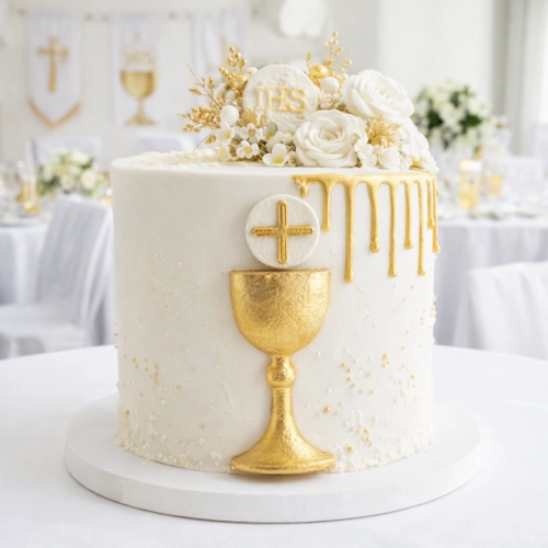 Forma silikonowa do masy cukrowej komunia kielich hostia dekoracje komunijne