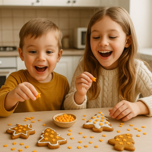 Posypka świąteczna cukrowa na tort Boże Narodzenie gwiazdki złote 1kg