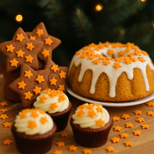 Posypka świąteczna cukrowa na tort Boże Narodzenie gwiazdki złote 1kg