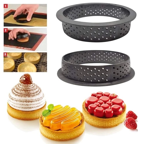 Foremki do tartaletek forma perforowana do pieczenia tarty ring rant 6 szt