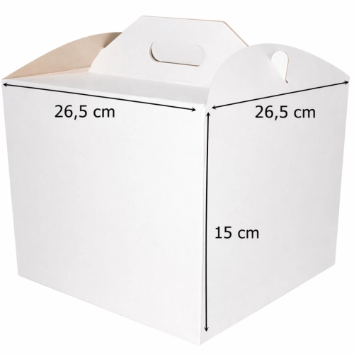 Pudełko na ciasto chrzest wesele karton na tort opakowanie 26x26x15cm 5 sztuk
