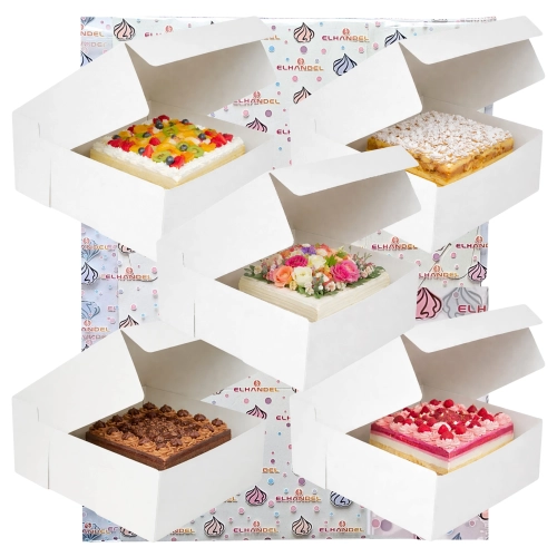 Pudełko na ciasto chrzest wesele karton na tort opakowanie 28x28x12cm 5 sztuk