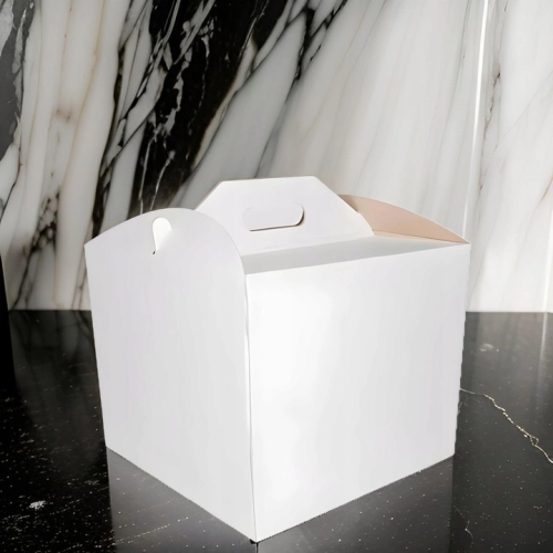 Pudełko na ciasto chrzest wesele komunia karton na tort opakowanie 28x28x25cm zestaw 5 sztuk