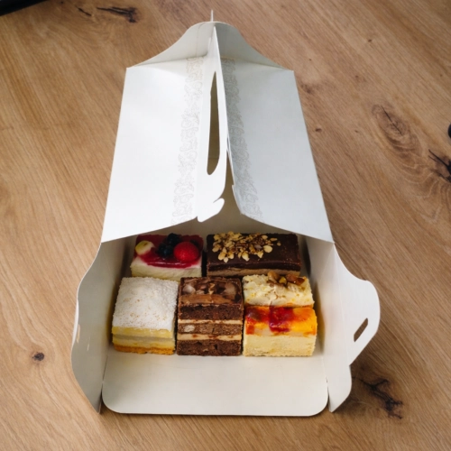 Pudełko na tort ciasto 5 sztuk Pierwsza Komunia Święta IHS karton ozdobny z rączką opakowanie