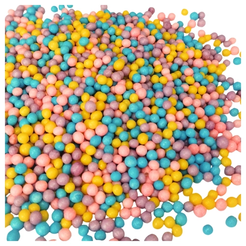 Posypka ozdoby na tort chrupki ryżowe perełki dekoracje urodzinowe mix 50g