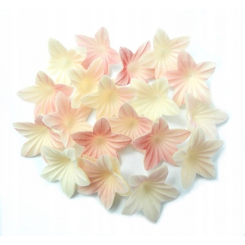 Kwiaty motyle 3D waflowe dekoracja pastel ombre 30x