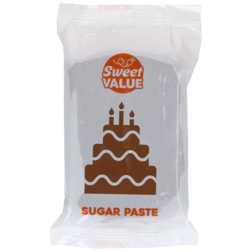 Masa cukrowa 200g Sweet VALUE lukier plastyczny brązowy do dekoracji tortu ciast