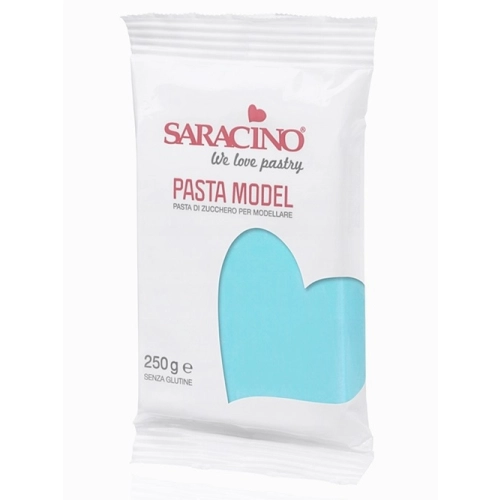 Masa cukrowa Saracino jasnoniebieska 250g lukier plastyczny do modelowania figurek
