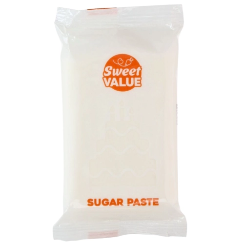 Masa cukrowa 200g Sweet VALUE lukier plastyczny biały do dekoracji tortu ciast