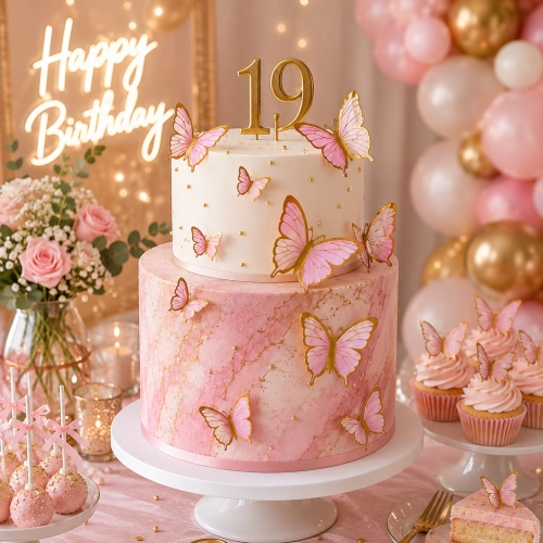 Topper na tort 20 sztuk motylki na roczek baby shower dekoracje urodzinowe