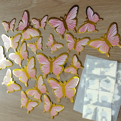 Topper na tort 20 sztuk motylki na roczek baby shower dekoracje urodzinowe