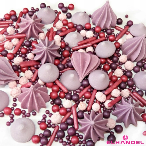 Posypka na tort 40g perełki beziki cukrowe bezy mix dekoracje urodzinowe