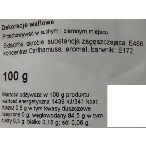POSYPKA NA TORT dekoracje waflowe OZDOBY NA TORT urodziny żółty 100g