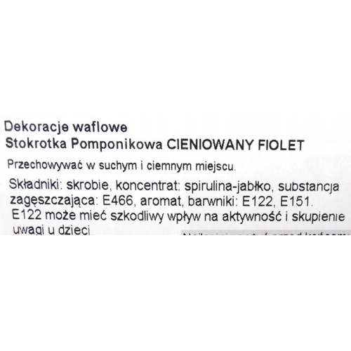 Kwiaty na tort kwiat waflowy stokrotka pomponikowa dekoracje urodzinowe ozdoby na tort fioletowy 5 sztuk