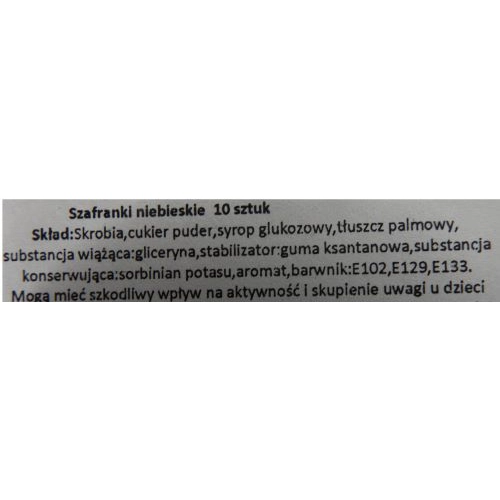 Kwiaty ozdoby na tort kwiat cukrowy szafranki niebieskie dekoracje urodzinowe 10 sztuk