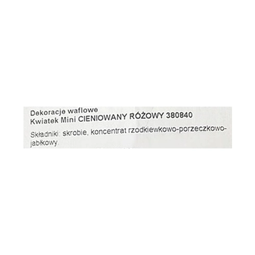 Kwiaty na tort kwiat waflowy mini kwiatuszki dekoracje urodzinowe ozdoby na tort różowy 100 sztuk