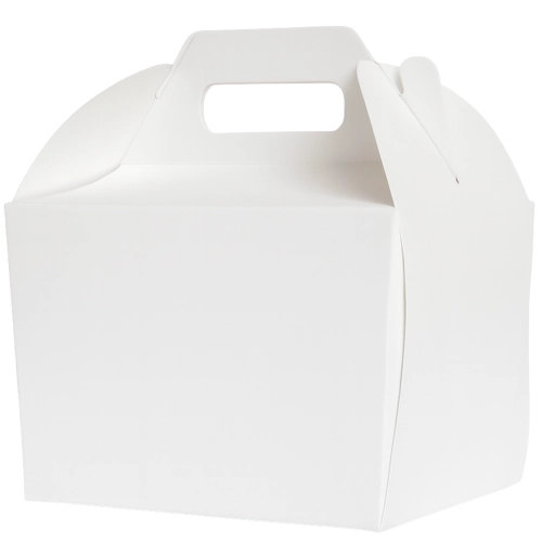 Pudełko na ciasto 10 sztuk opakowanie karton na tort chrzest wesele biały 28x28x12