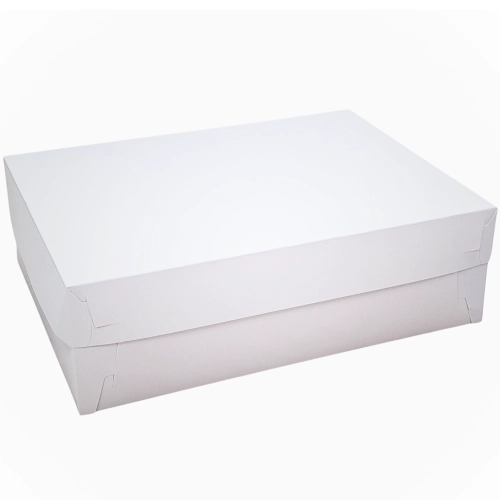 Pudełko na ciasto 10 sztuk opakowanie karton na tort chrzest wesele biały 42x32x13