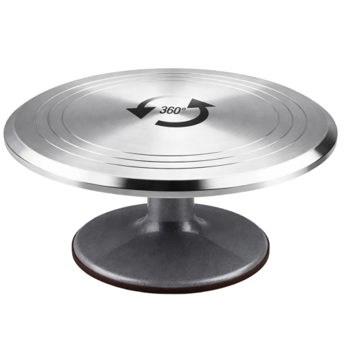Patera obrotowa dekorator do tortu ciasta aluminiowa 36 cm dekoracje urodzinowe stabilna ciężka