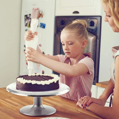 Patera obrotowa dekorator do tortu ciasta aluminiowa 36 cm dekoracje urodzinowe stabilna ciężka