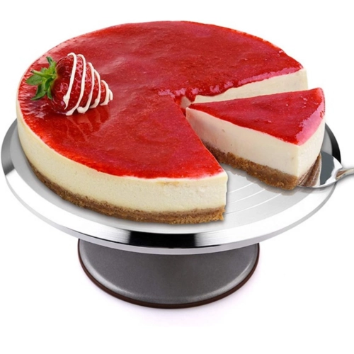 Patera obrotowa dekorator do tortu ciasta aluminiowa 36 cm dekoracje urodzinowe stabilna ciężka