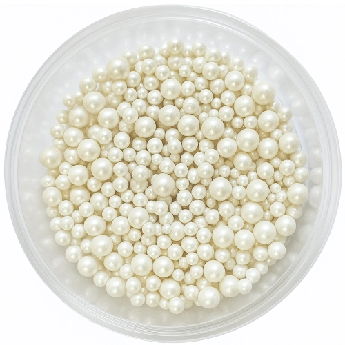 Posypka na tort perełki perłowe dekoracje cukrowe urodziny wesele 45g