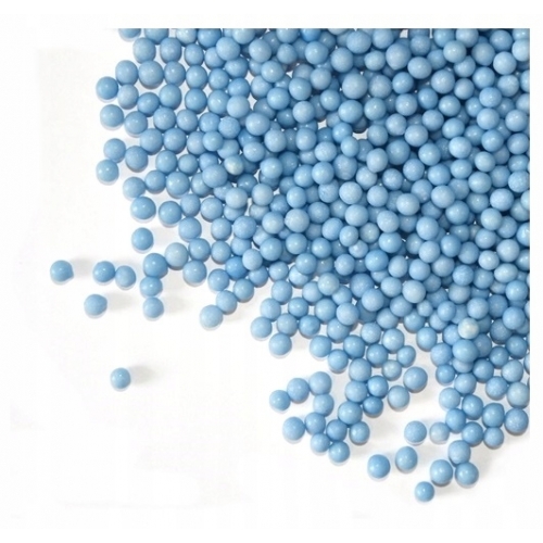 Posypka cukrowa perełki niebieskie miękkie 4 mm 25 g