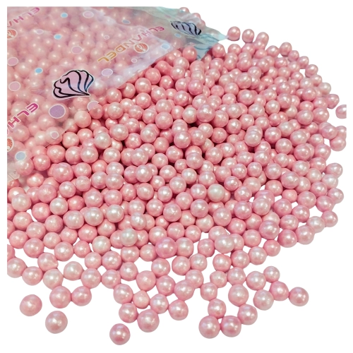 Posypka na tort perełki perłowe różowe dekoracje cukrowe urodziny wesele 50g