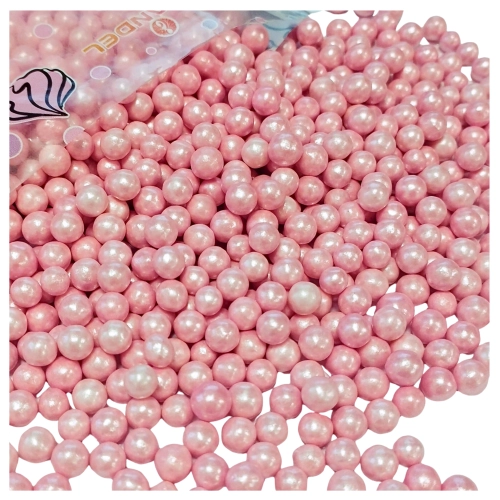 Posypka na tort perełki perłowe różowe dekoracje cukrowe urodziny wesele 1kg