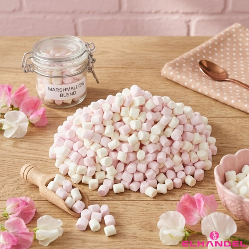 Posypka cukrowa pianki Marshmallows 15g biało różowe dekoracje do lodów gofry czekolady