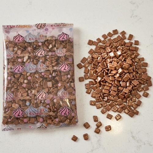 Posypka czekoladowa na tort 250g płatki mleczne dekoracje urodzinowe