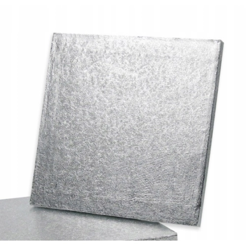 Podkład pod tort kwadratowy 30cm gruby srebrny podkładka pod tort trwały sztywny