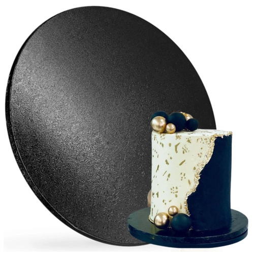 Podkład pod tort 28 cm gruby czarny podkładka pod tort trwały sztywny