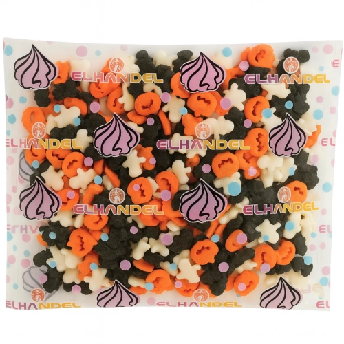 Posypka na tort dynia nietoperz duch halloween dekoracje cukrowe na babeczki 500g