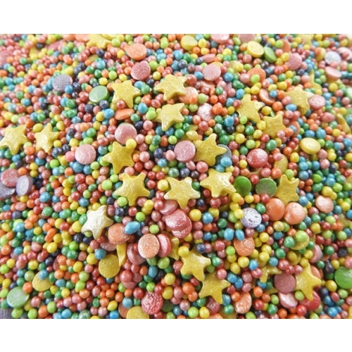 POSYPKA CUKROWA na tort MACZKI KONFETTI dekoracje URODZINY ozdoby mix 100g
