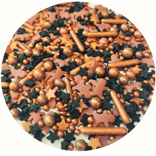 Posypka cukrowa na tort gwiazdki ciastek mix święta Boże Narodzenie 40g