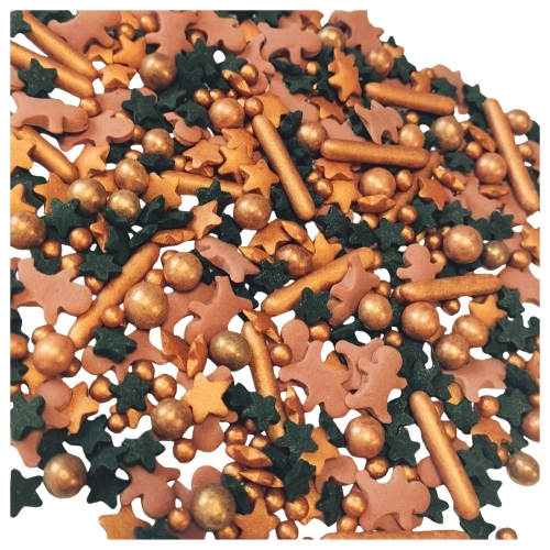 Posypka cukrowa na tort gwiazdki ciastek mix święta Boże Narodzenie 40g