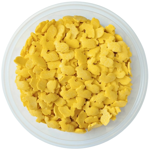 Posypka na tort 50g królik cukrowy zając żółty dekoracje świąteczne Wielkanoc