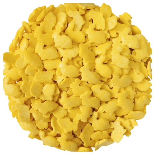 Posypka na tort 50g królik cukrowy zając żółty dekoracje świąteczne Wielkanoc